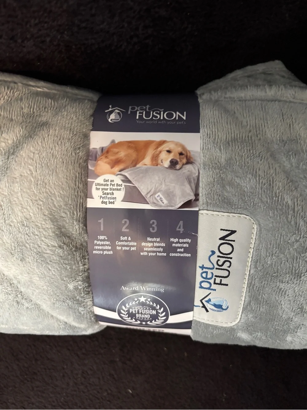 Pet Fusion Quilted Dog Blanket - Light Gray 54x 42